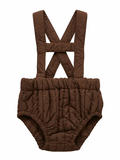 1984 Brown Quilted Overall Bloomer