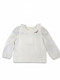 1984 Cream Ruffle Collar Blouse