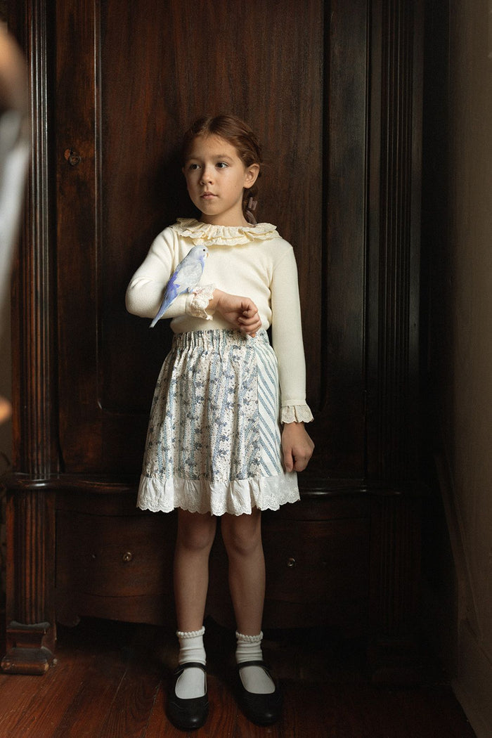 1984 Eyelet Printed Skirt
