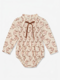 1984 Japanese Blossom Smocked Onesie