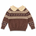 1984 Mauve Collared Fairisle Sweater