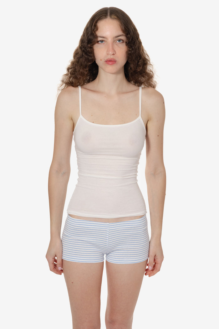 White/Baby Blue Pencil Stripe / XS