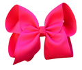 5 inch ( 2 inch Ribbon Width) Solid Grosgrain Bow: 5 Inch / Shocking Pink