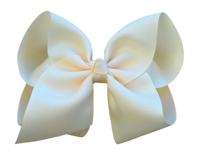 5 inch ( 2 inch Ribbon Width) Solid Grosgrain Bow: 5 Inch / Shocking Pink