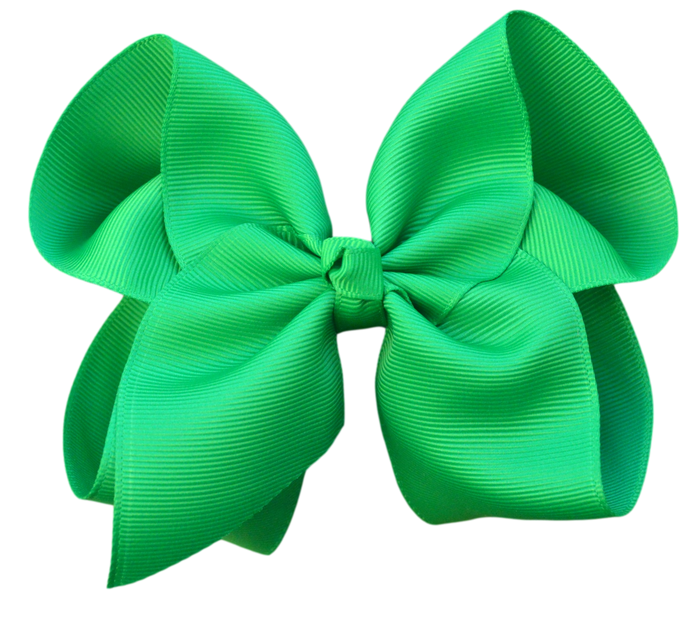5 inch ( 2 inch Ribbon Width) Solid Grosgrain Bow: 5 Inch / Shocking Pink