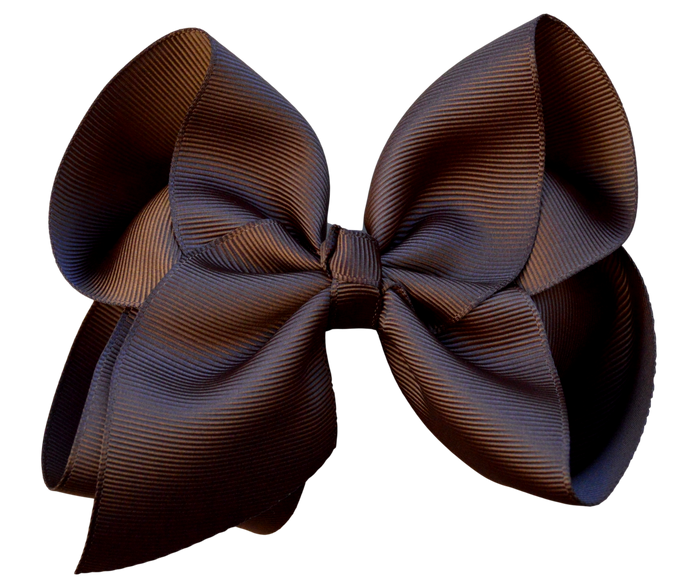 5 inch ( 2 inch Ribbon Width) Solid Grosgrain Bow: 5 Inch / Shocking Pink