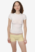 baby yellow/baby blue polka dots