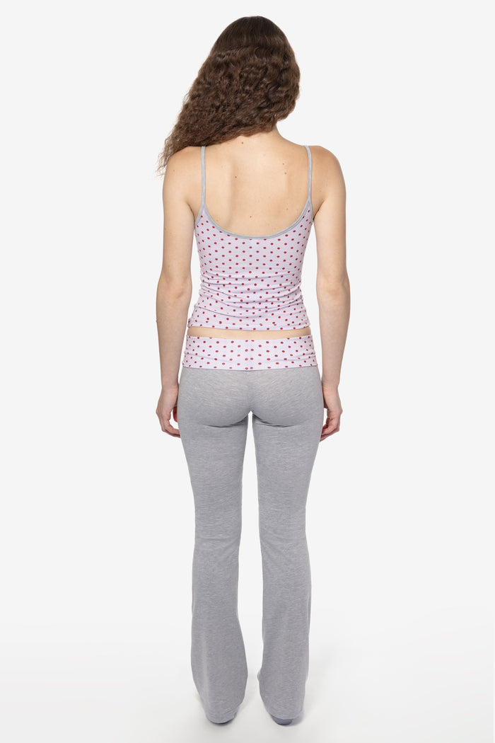 Taro/Cranberry Polka Dots/Heather Grey
