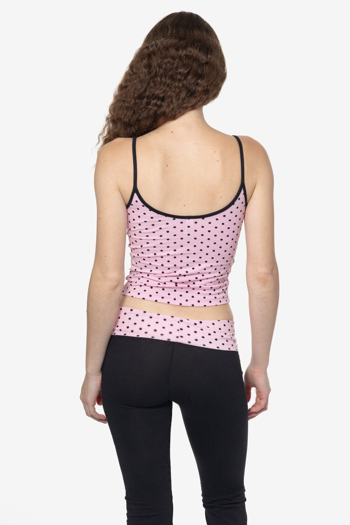 Baby Pink/Black Polka Dots/Black