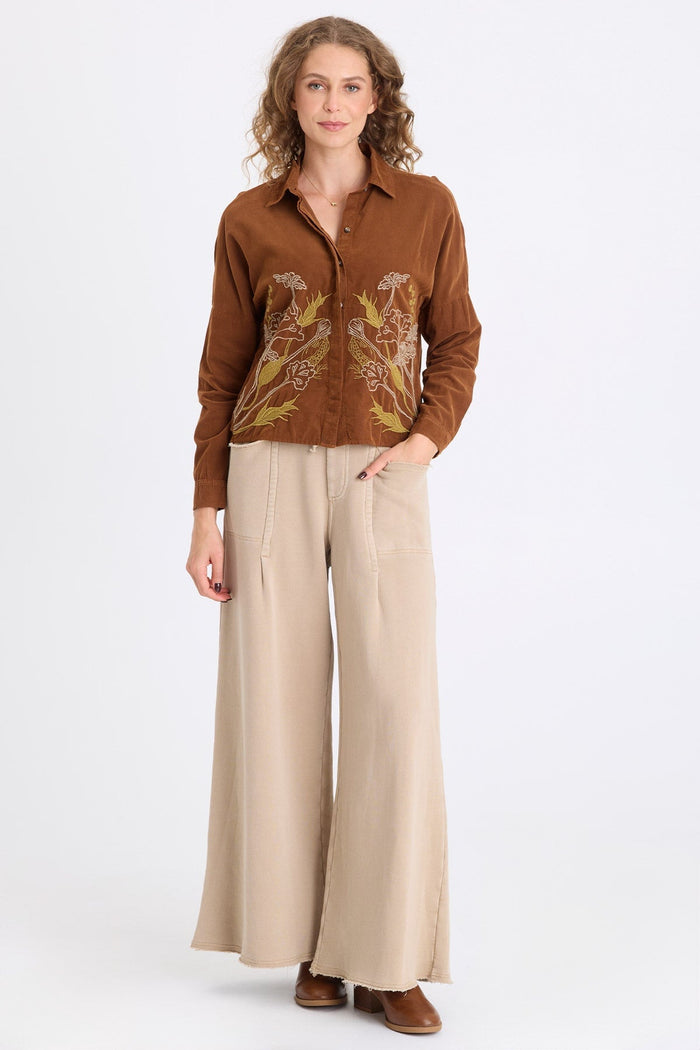 XCVI Aarav Fleece Wide-Leg Pant