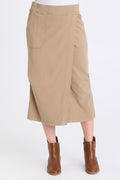 XCVI Abelia Twill Cross Panel Skirt