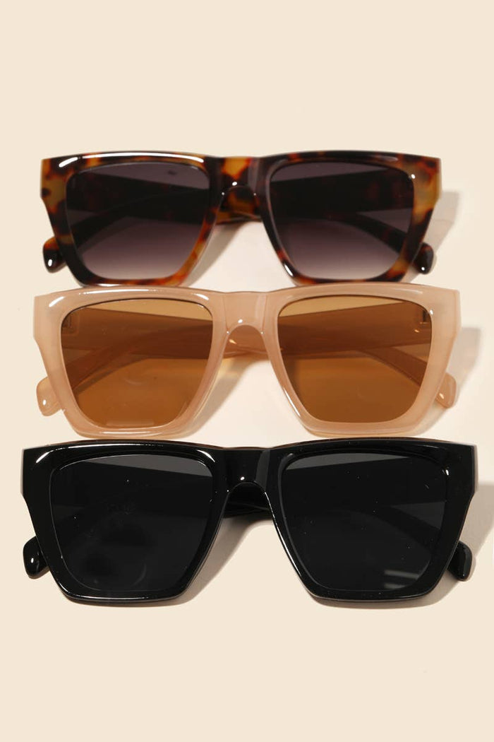 Acetate Frame Assorted Sunglasses Set: MULTI