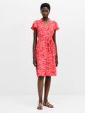 Adeline V-Neck Tie Waist Printed Dress
