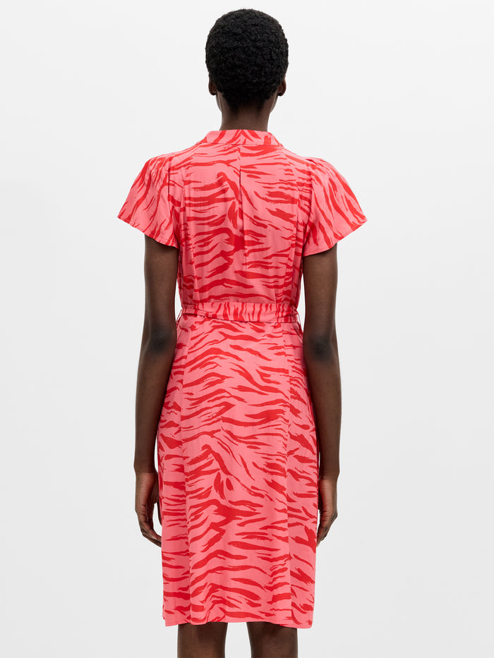 Adeline V-Neck Tie Waist Printed Dress