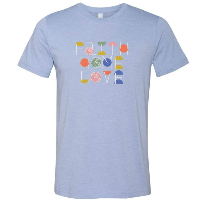 Adult Faith Home Love Short Sleeve Tee-Honey Bee Tees-