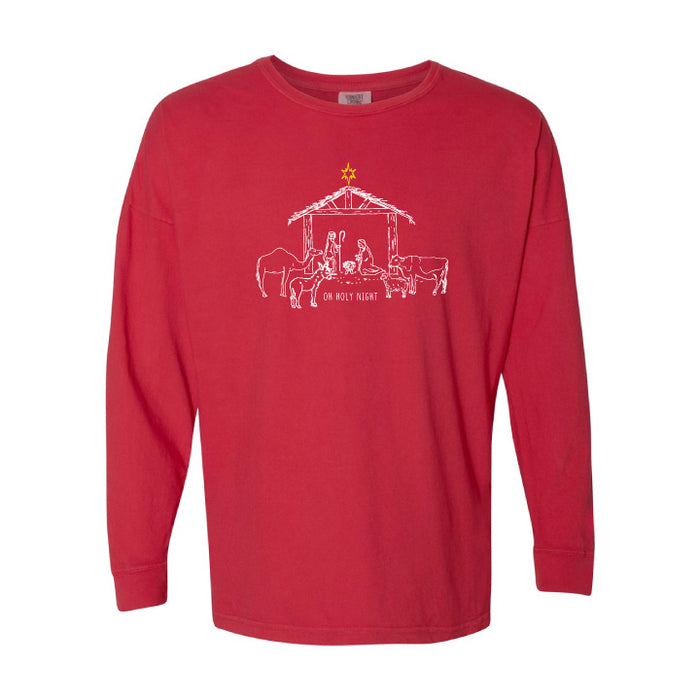 Adult Nativity Long Sleeve Tee