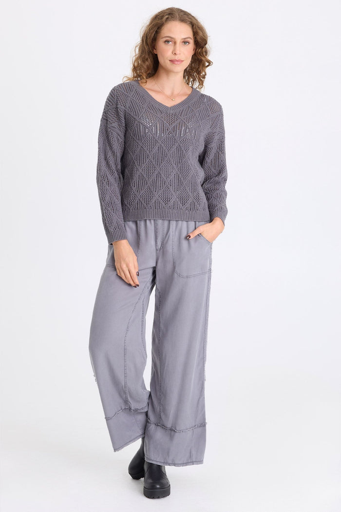 XCVI Agrippa Cotton Open Knit Pullover