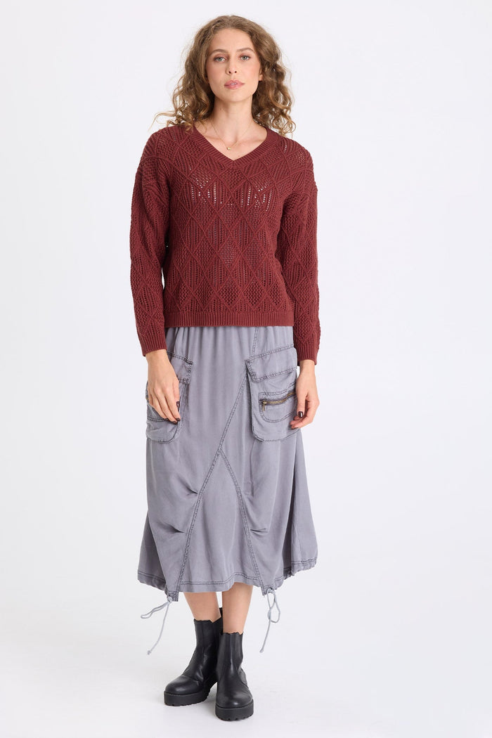 XCVI Agrippa Cotton Open Knit Pullover