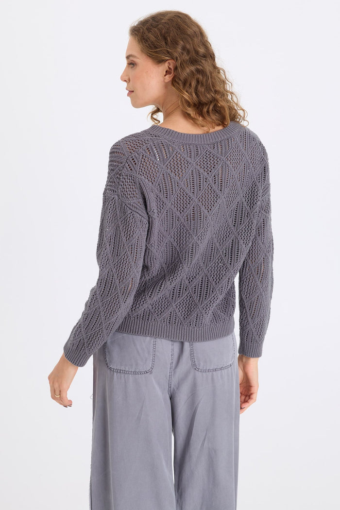 XCVI Agrippa Cotton Open Knit Pullover