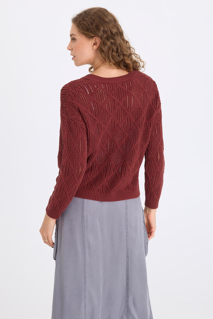 XCVI Agrippa Cotton Open Knit Pullover