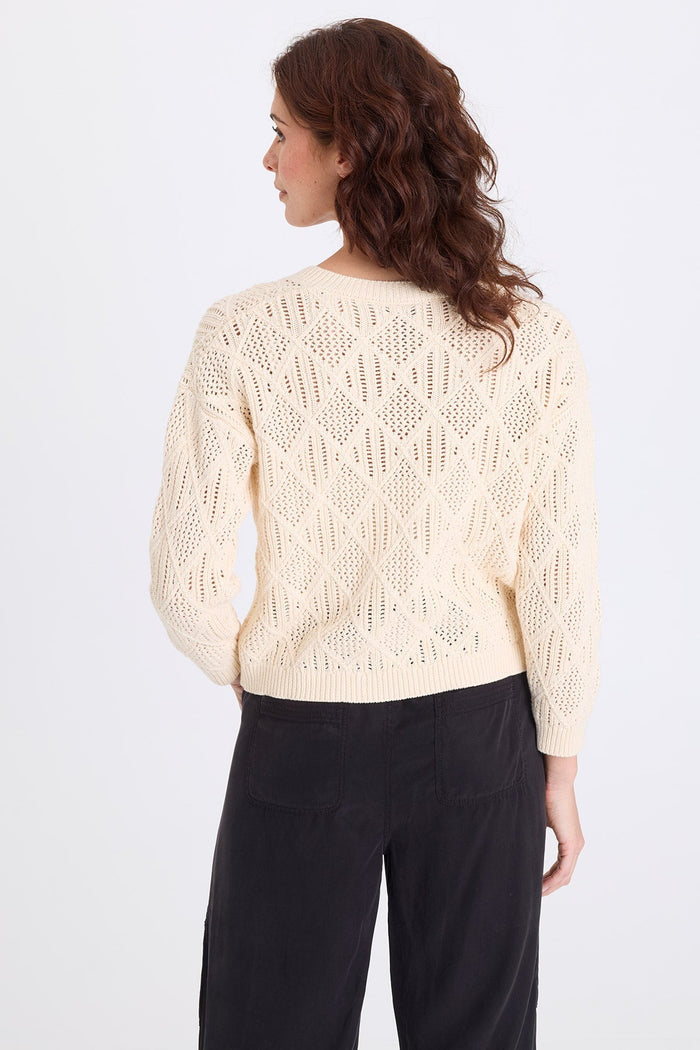 XCVI Agrippa Cotton Open Knit Pullover