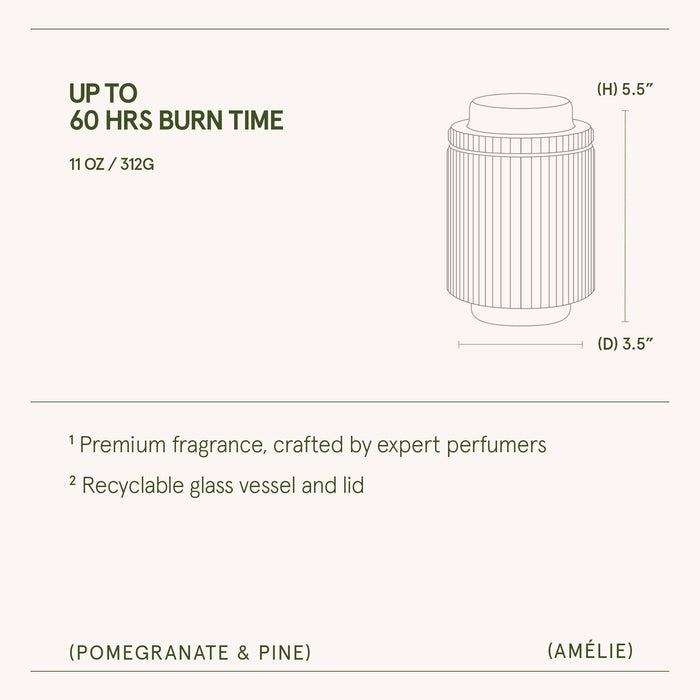 Amélie - Pomegranate & Pine 11oz Candle