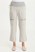 XCVI Amica High Waist Linen Cargo Pant