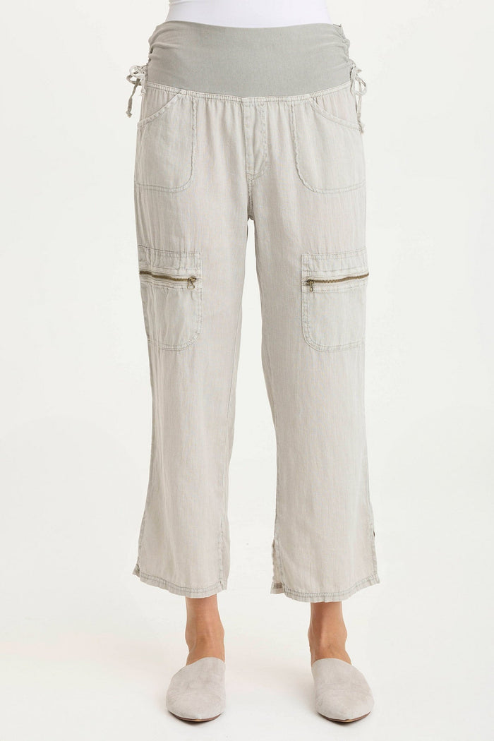 XCVI Amica High Waist Linen Cargo Pant