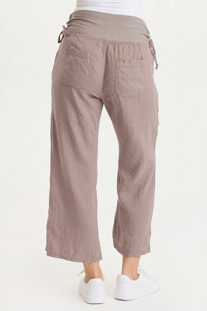 XCVI Amica High Waist Linen Cargo Pant