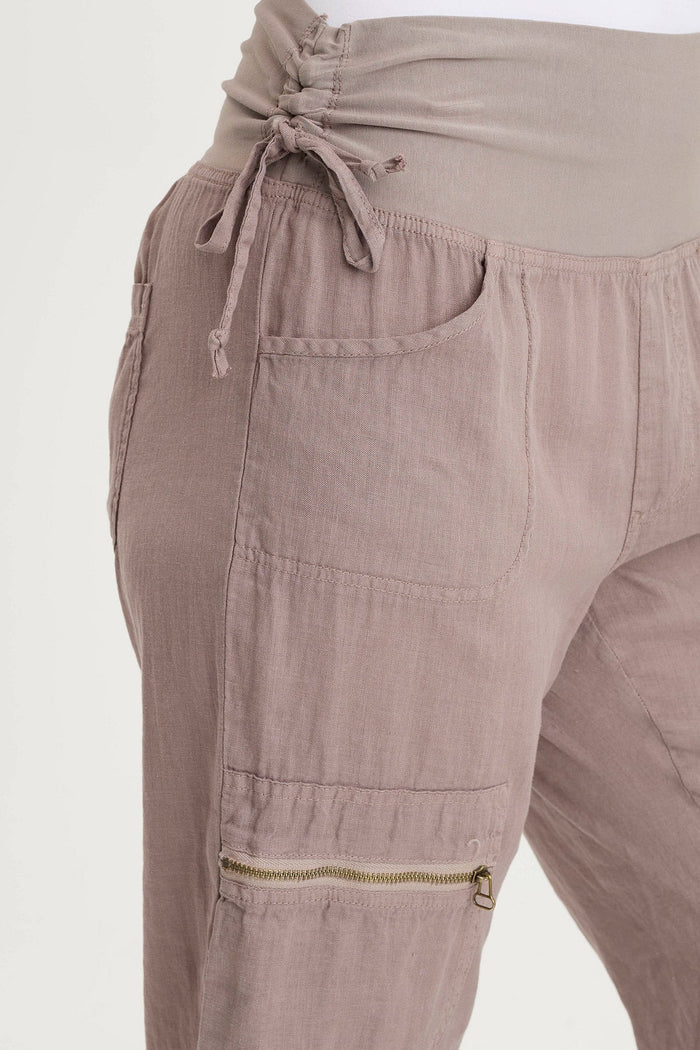 XCVI Amica High Waist Linen Cargo Pant