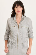 XCVI Amis Textured Cinchable Bomber