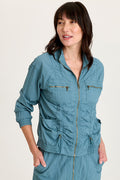 XCVI Amis Textured Cinchable Bomber