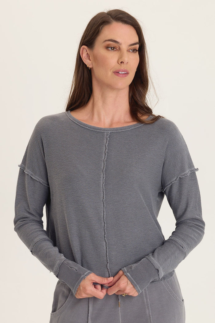 Wearables Annika Long Sleeve Boat Neck Top