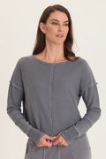 Wearables Annika Long Sleeve Boat Neck Top