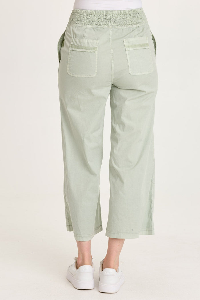 XCVI Artus Poplin Smocked Waist Crop
