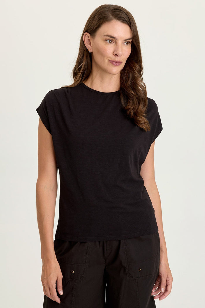 Wearables Arwen Soft Jersey Mock Neck Tee