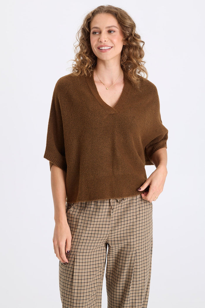 XCVI Atemu Sweater-Knit V-Neck Pullover