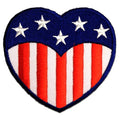Aufnäher / Bügelbild - USA Herz America Flagge Fahne