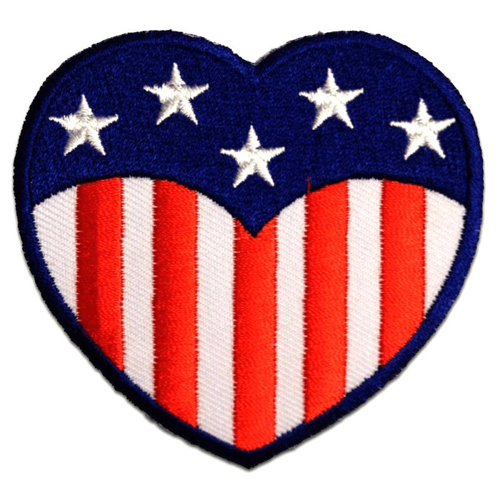 Aufnäher / Bügelbild - USA Herz America Flagge Fahne