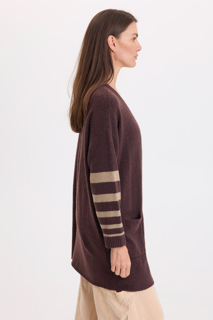 Wearables Ayla Striped Sleeves Cardigan
