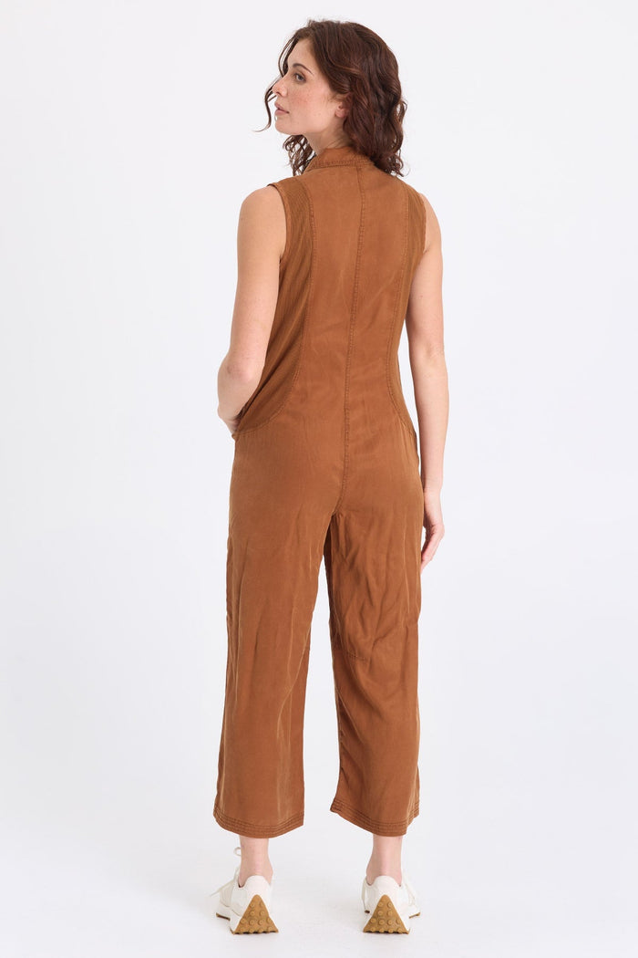 XCVI Badru Twill Snap Up Jumpsuit