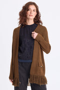 XCVI Bakari Sweater-Knit Fringe Cardigan