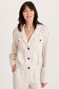 XCVI Baltazar Linen Pleated Jacket