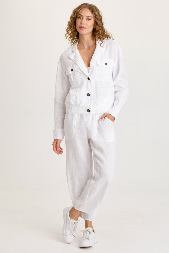 XCVI Baltazar Linen Pleated Jacket