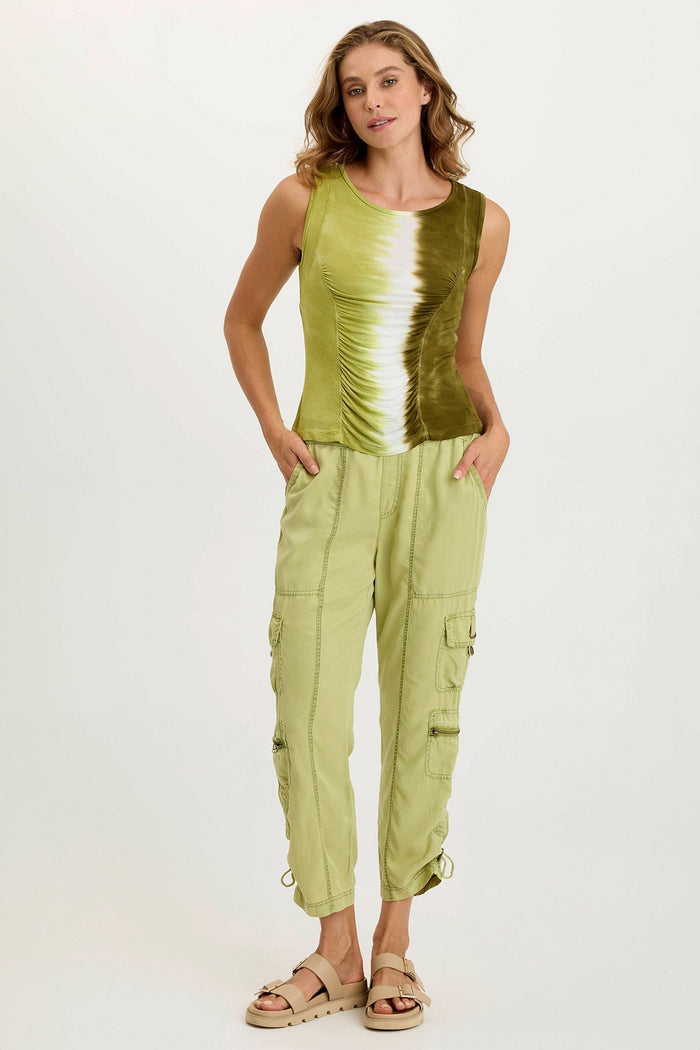 XCVI Bano Jersey Ruched Panel Tank