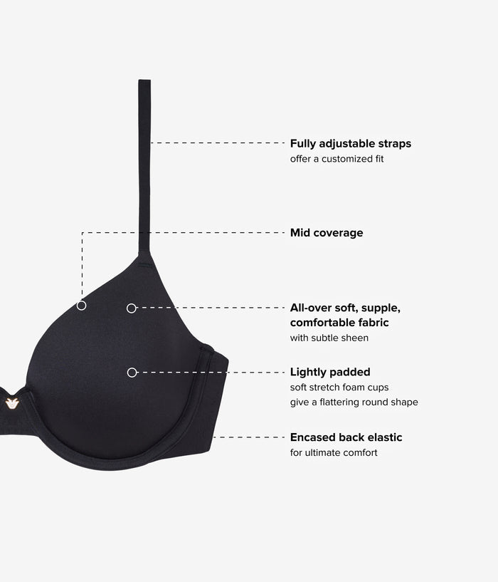 Baseline T-Shirt Bra: Black