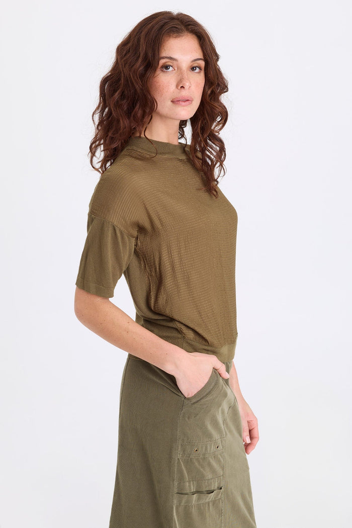 XCVI Basilia Vivi Stripe Short Sleeve Top