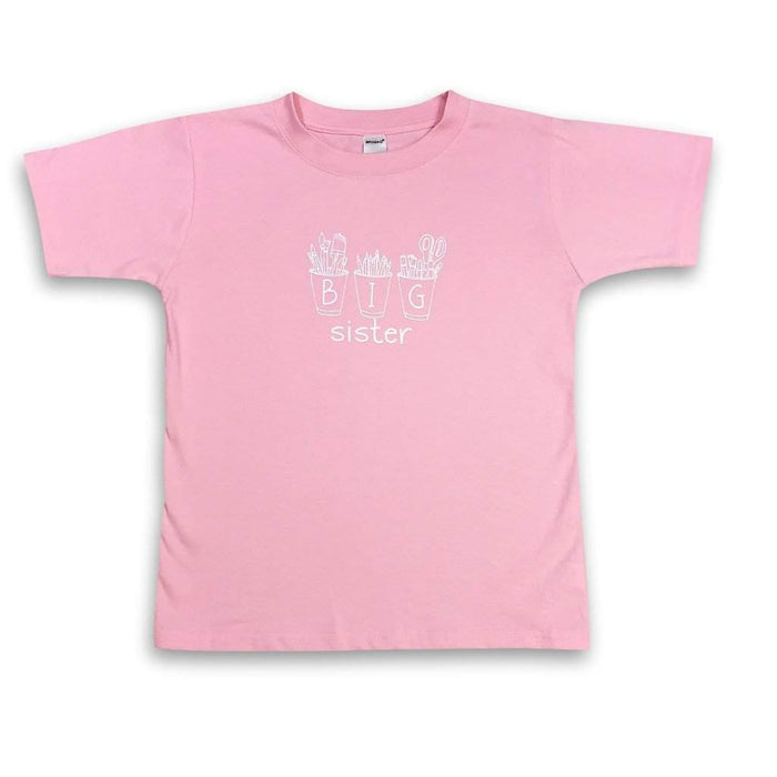 Big Sister Art Cups Short Sleeve Tee-Honey Bee Tees-Monag