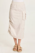 XCVI Bindi Poplin Side-Cinch Midi Skirt