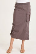 XCVI Bindi Poplin Side-Cinch Midi Skirt